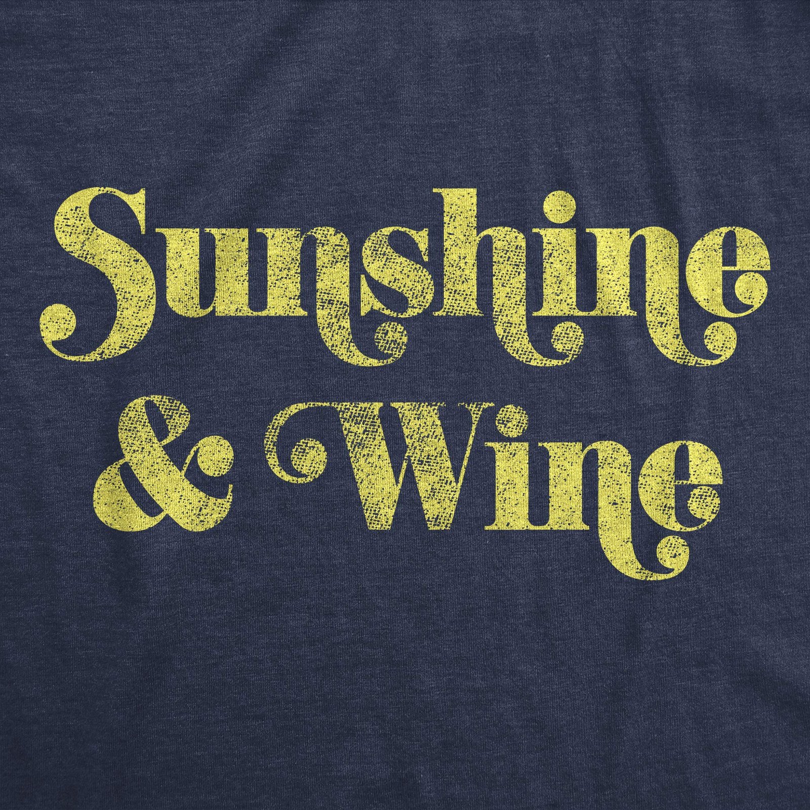 Funny Drinking Shirt – Sunshine & Wine Retro Drinking Tee for Women, Cute Summer Outfit & Wine Lover Gift - Navy - L - Image 9