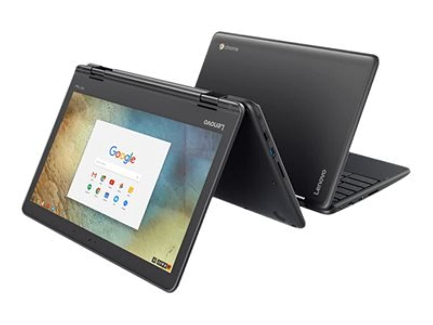 Lenovo 11.6" 300e Chromebook Touchscreen LCD 2 in 1- MediaTek M8173C Quad-core 2.1GHz 4GB LPDDR3 32GB Flash Memory Chrome OS Model 81H00000US (Renewed) - Image 5