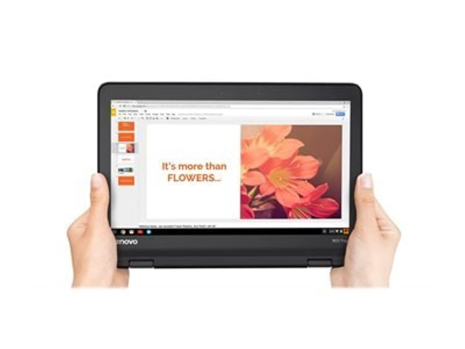 Lenovo 11.6" 300e Chromebook Touchscreen LCD 2 in 1- MediaTek M8173C Quad-core 2.1GHz 4GB LPDDR3 32GB Flash Memory Chrome OS Model 81H00000US (Renewed) - Image 3