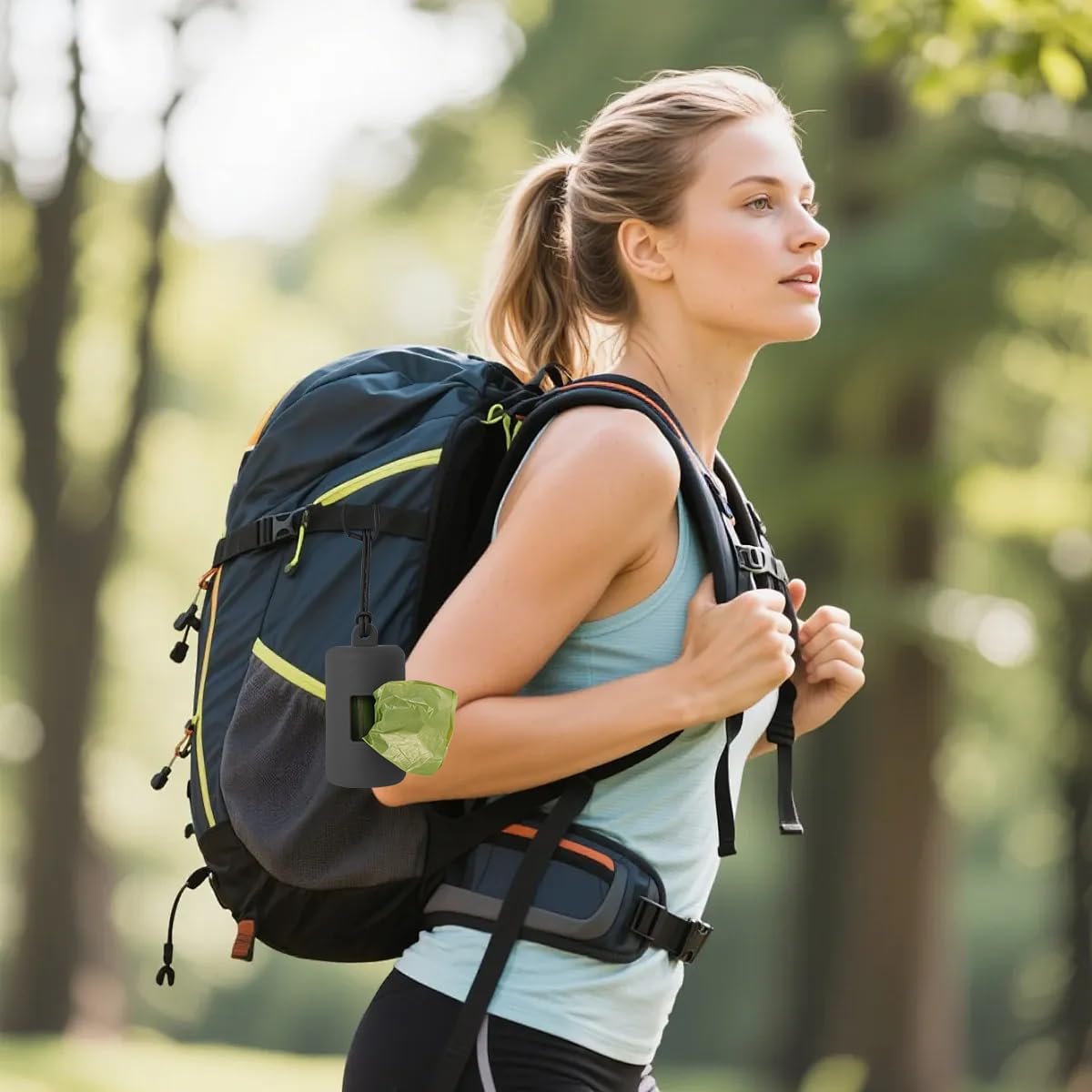 Dog Poop Bag Holder, Soft Plastic Dog Waste Bags Holder Leash Attachment Portable Dispenser for Travel, Walking, Park and Outdoor, Pet Walking Accessory 3 Pack (Black+Brown+Grey) - Image 3