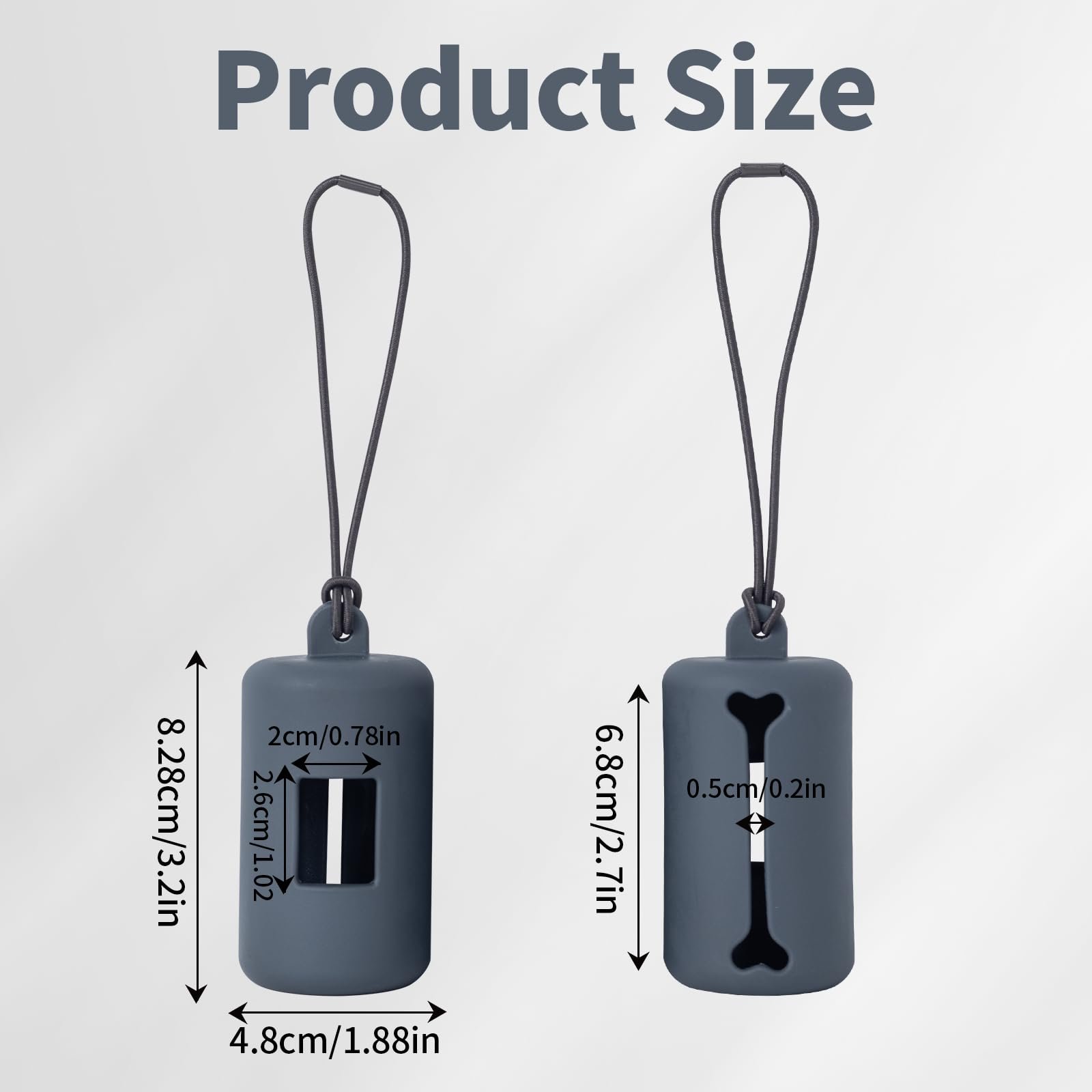 Dog Poop Bag Holder, Soft Plastic Dog Waste Bags Holder Leash Attachment Portable Dispenser for Travel, Walking, Park and Outdoor, Pet Walking Accessory 3 Pack (Black+Brown+Grey) - Image 5