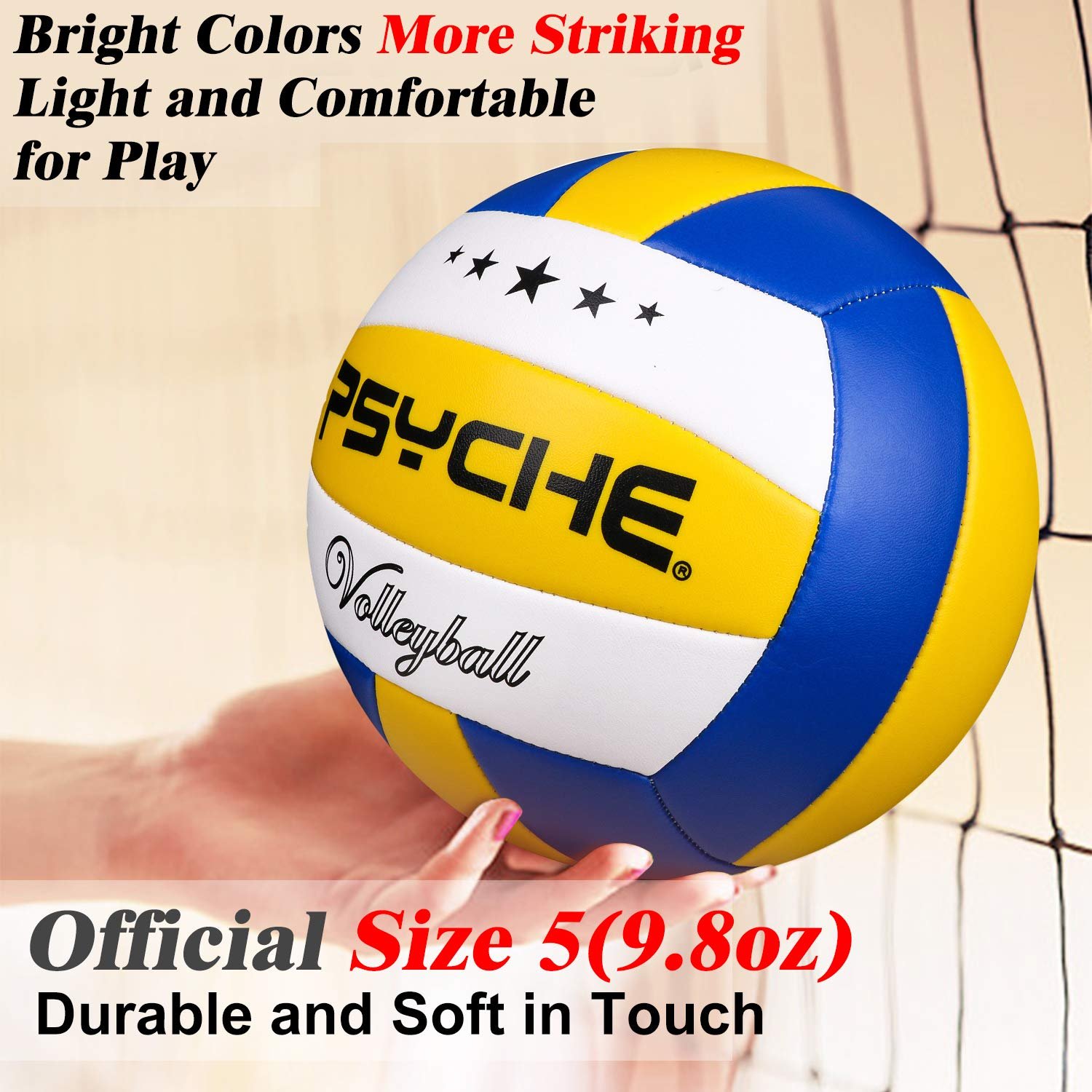 Volleyball Official Size 5,Soft Indoor Outdoor Volleyballs for Kids/Adults Gym Beach Games Play - Image 4