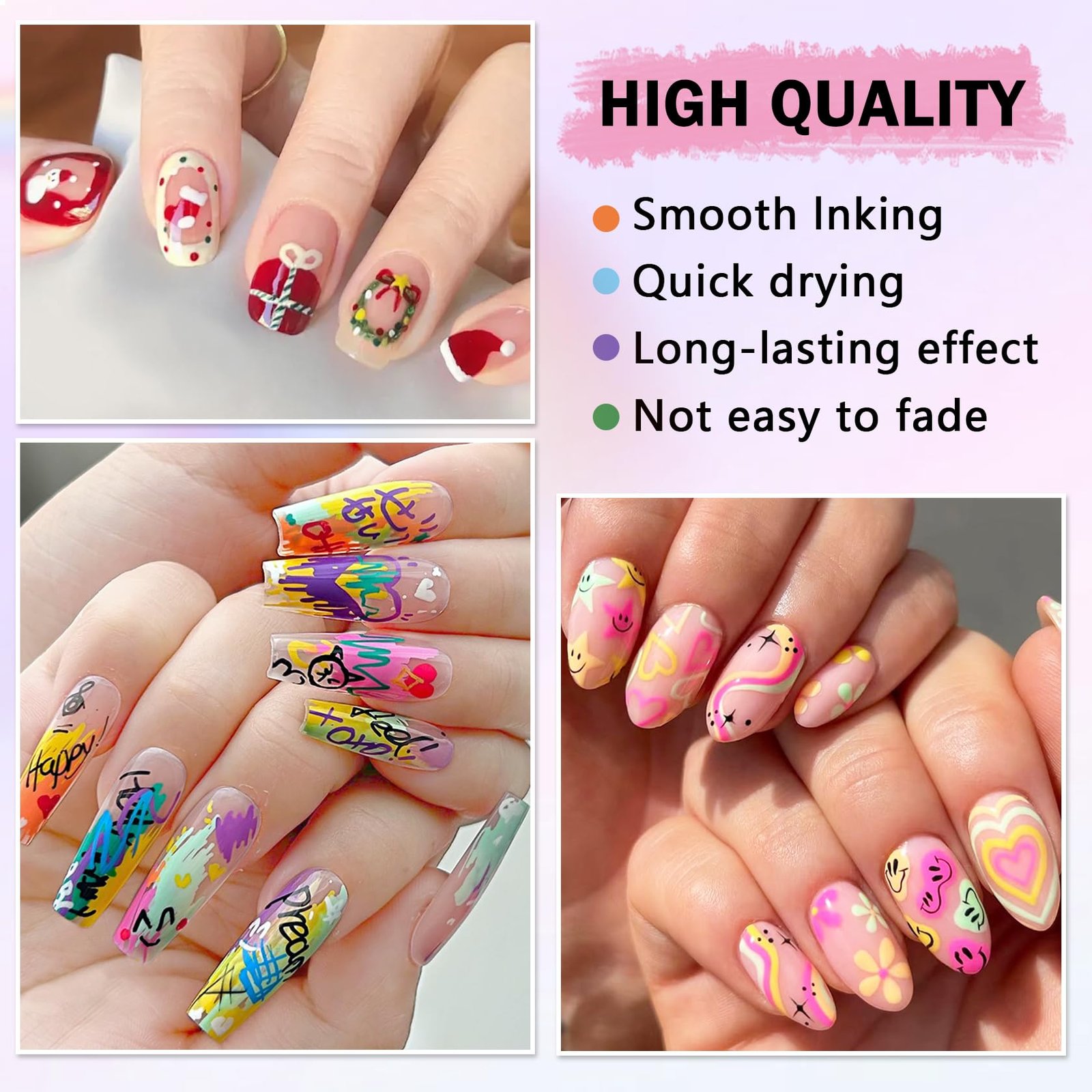 XINGXYUEL 12 Colors Nail Art Pens Set, Nail Art Markers Polish Pens for Painting Nails, Acrylic Paint Drawing Painting Dotting Markers Pen Quick Drying Nail Art Design Manicure Tools - Image 6