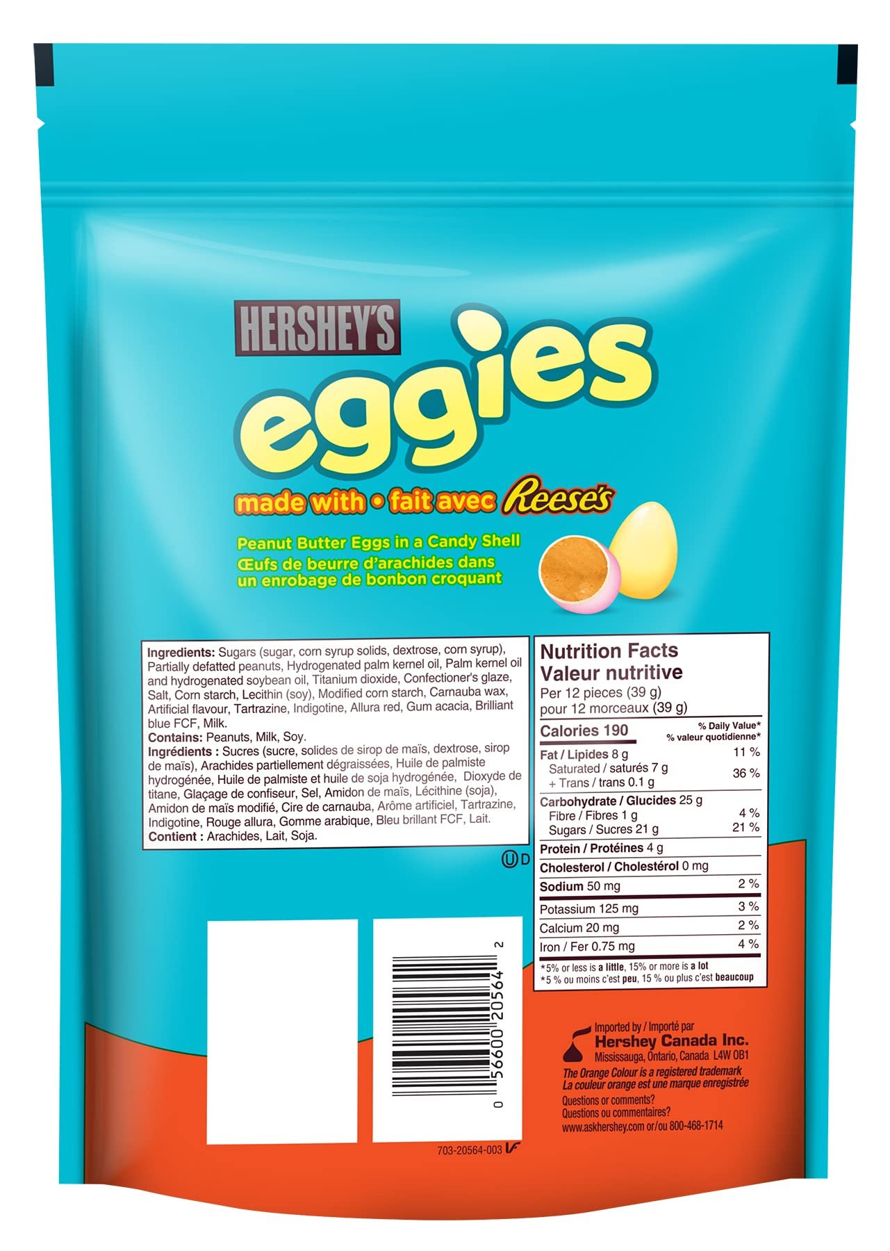 REESE'S & HERSHEY'S Easter Candy Eggs, Eggies Made with REESE'S Peanut Butter, Great Easter Gift for Kids, 900g Bulk Bag - Image 5