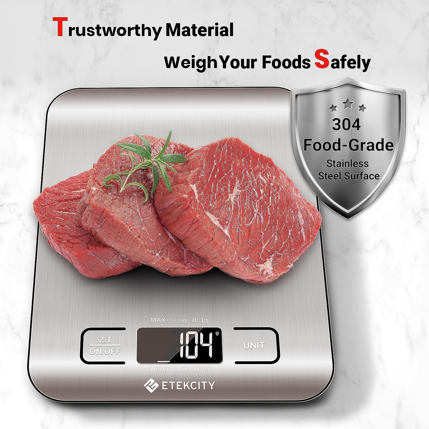 Etekcity Food Kitchen Scale, Digital Grams and Ounces for Weight Loss, Baking, Cooking, Keto and Meal Prep, Postal Parcel, Small, 304 Stainless Steel - Image 7