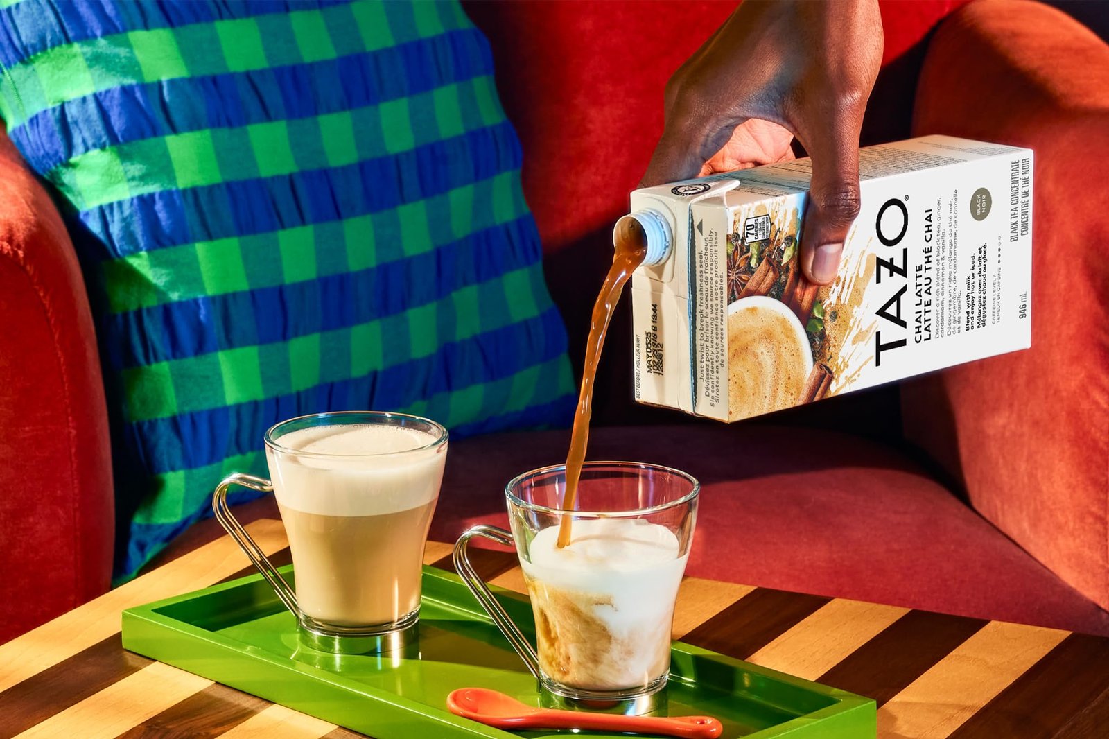 TAZO Chai Concentrate - 946 mL (Pack of 1), At Home Café Experience, Flavorful and Aromatic, Caffeinated, Enjoy Hot or Iced - Image 4