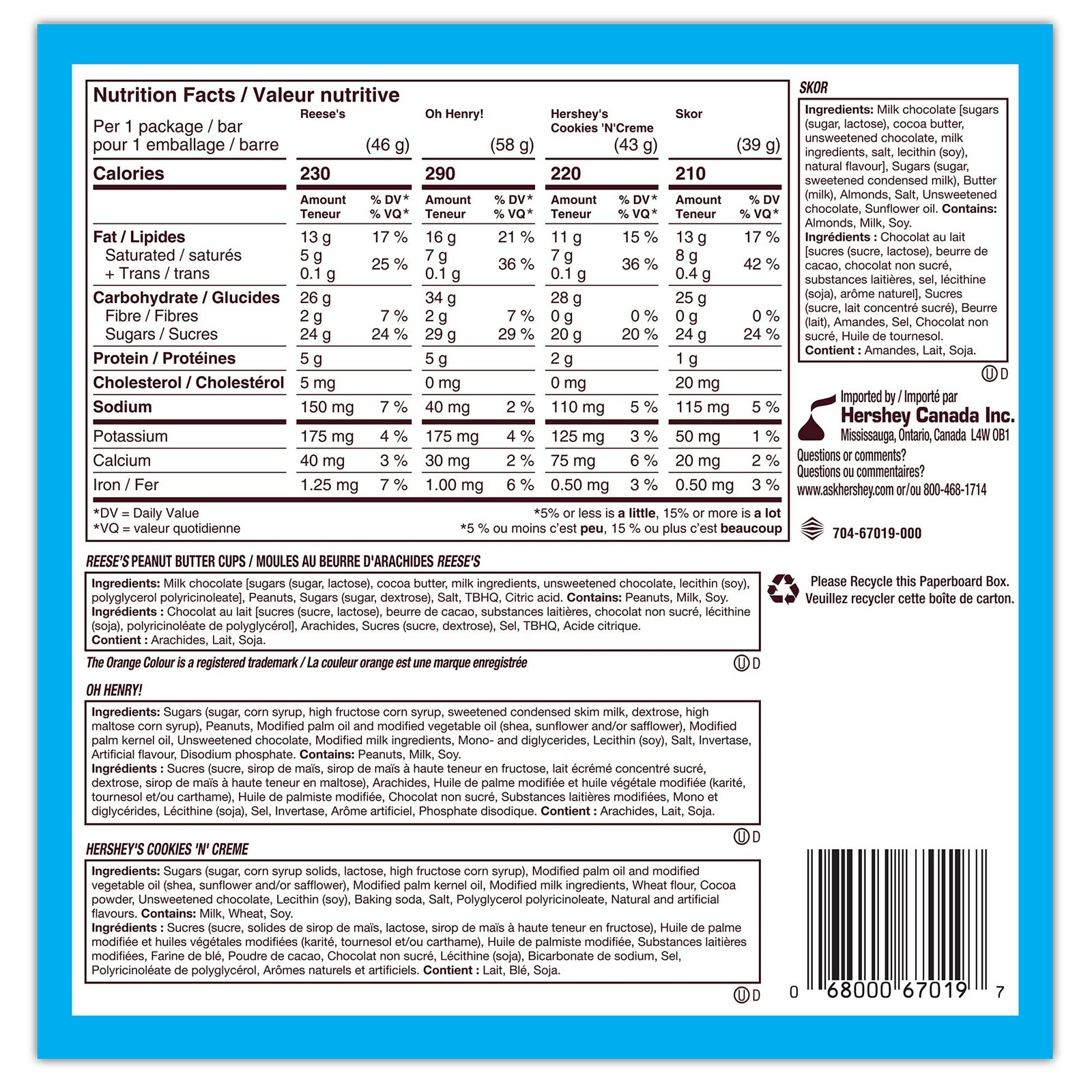 HERSHEY’S Full‑Size Chocolate Bars Variety Pack – 15 Bars, 705 g, Individually Wrapped Full Size for Valentine's Day gifting and sharing - Image 9