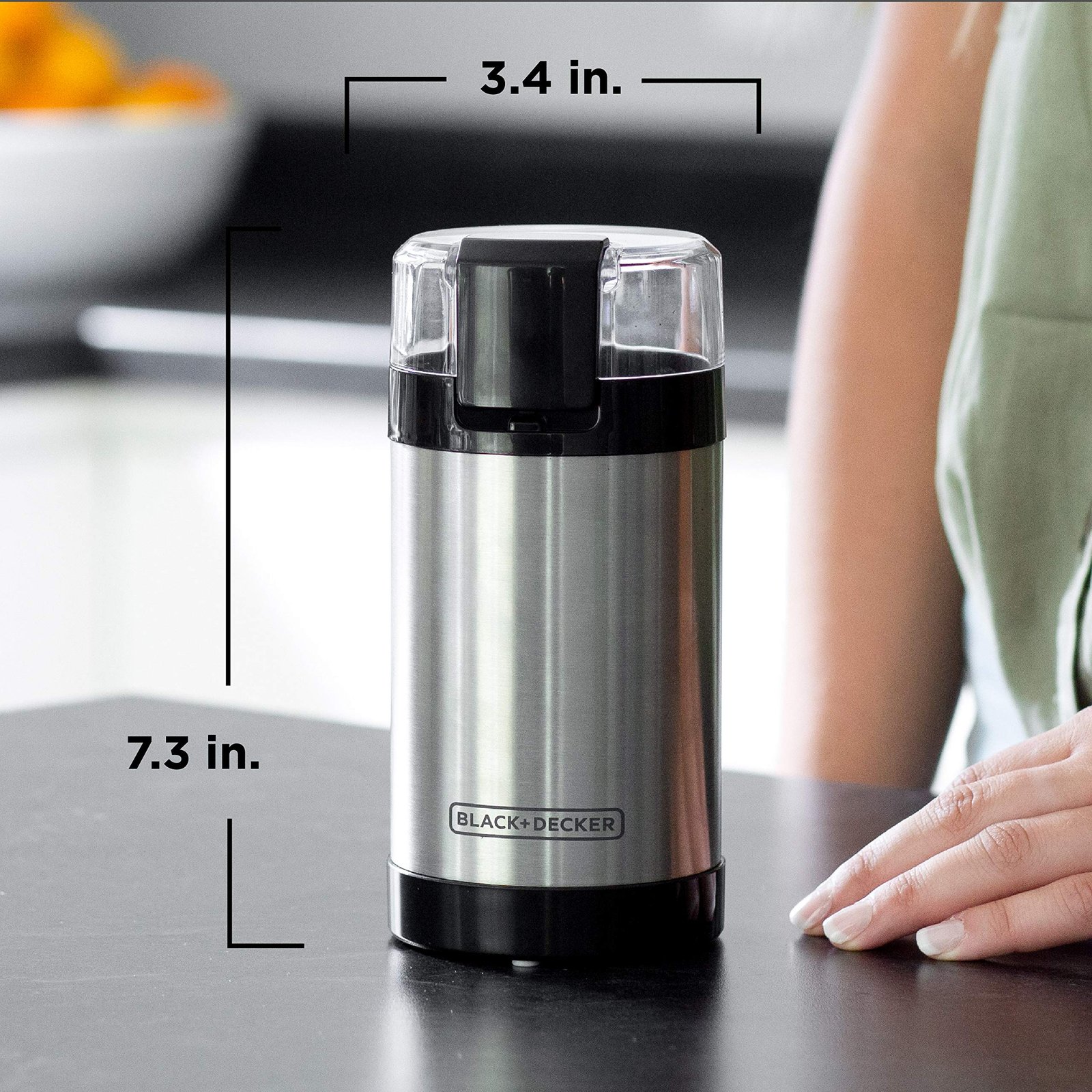 Black & Decker CBG110SC Easy Touch Electric Smartgrind Coffee & Spice Grinder, Black - Image 5