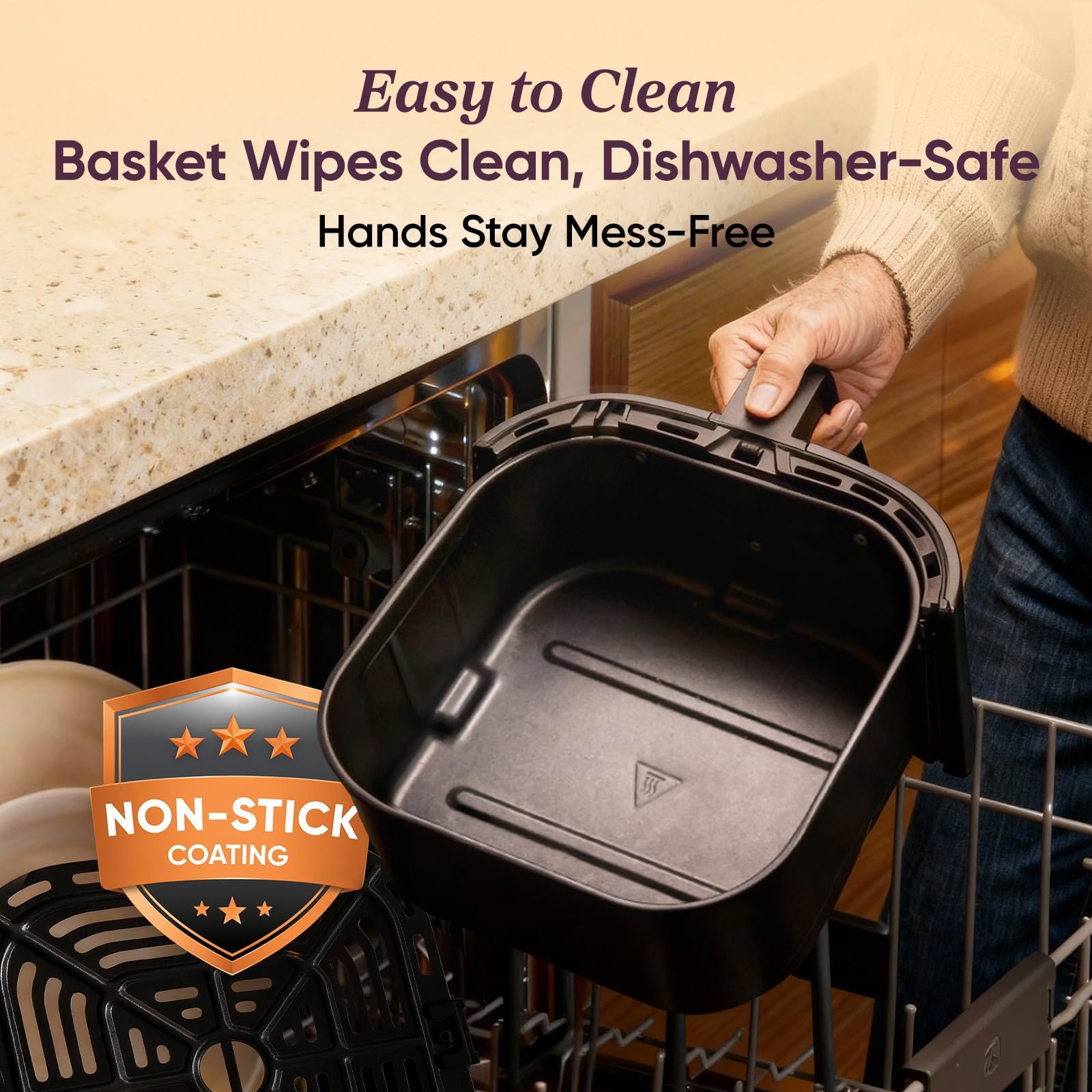 COSORI Air Fryer 5Qt(4.7L), 9-In-1 Less Oil Airfryer Oven, UP to 450℉, Quiet Operation, 30 Exclusive Recipes, Nonstick Basket, Compact, Dishwasher Safe - Image 4