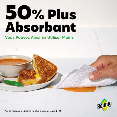 Bounty Paper Towels Select-A-Size White, 8 Double Plus Rolls = 20 Regular Rolls - Image 6