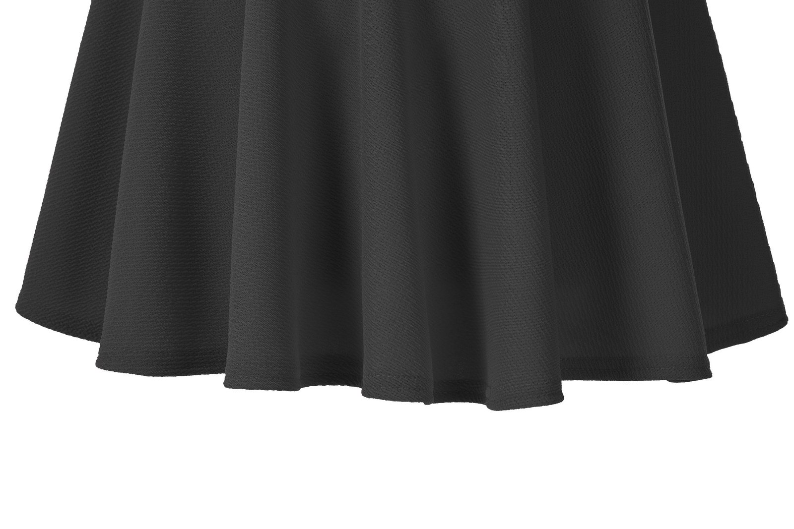 Urban CoCo Women's Basic Midi Skirt Versatile Stretchy Flared Casual High Waisted Skirt(X-Large, Black-Long) - Image 4