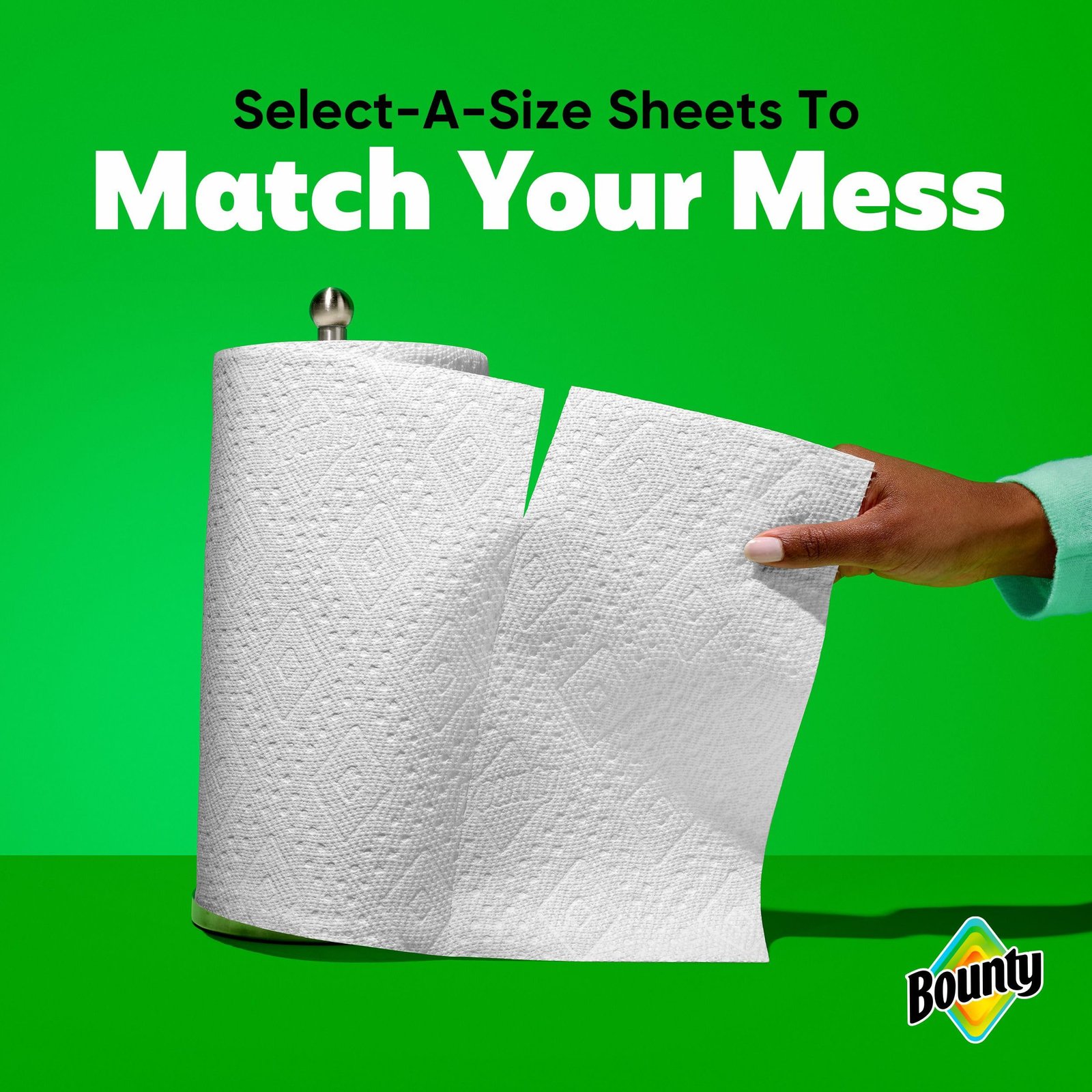 Bounty Paper Towels Select-A-Size White, 8 Double Plus Rolls = 20 Regular Rolls - Image 14