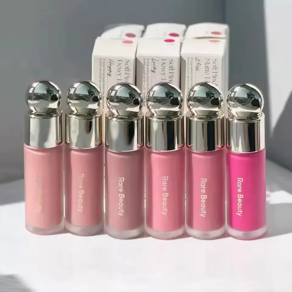 Rare Beauty Melting Cream Blush Makeup Matte Pearlescent Texture Glitter Blush Highlighter Bright nourish moisturize Lip Gloss - Image 4