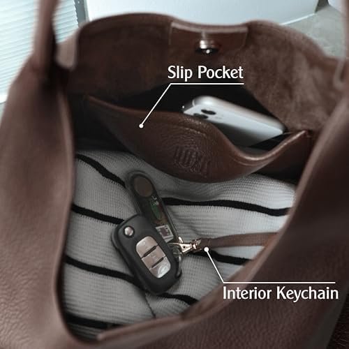 Hobo Bags for Women Soft Vegan Leather Shoulder Handbag Slouchy Tote Purses,-Colour Name : Coffee - Image 6