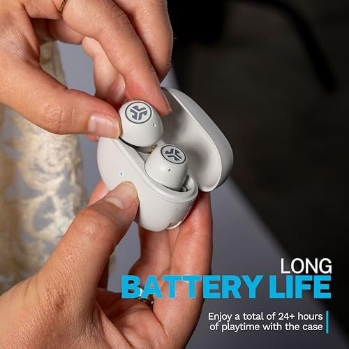 JLab Go Pop ANC, True Wireless Earbuds, Active Noise Cancelling, Bluetooth Earbuds with Charging Case, - Colour Name : White - Image 3