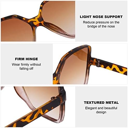loraleo 3Pcs Oversized Rectangle Sunglasses for Women Ladies Trendy Square Sun Glasses Big Frame Sunglasses UV400 Protection - Image 3