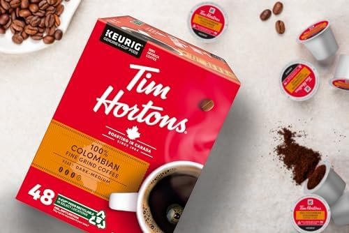 Tim Hortons Colombian Coffee, Keurig K-Cup Pods, Medium Roast. - Style : Colombian - Flavour Name : Unflavored - Size : 48 count (Pack of 1) - Image 7
