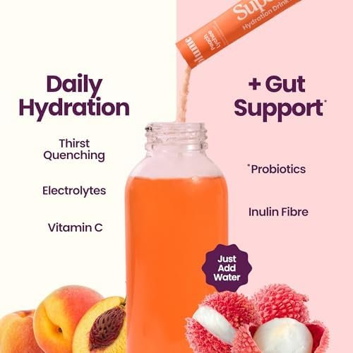 NEW Blume SuperBelly Gut Health + Hydration, Daily Sugar Free Probiotics, Inulin Fiber, and Hydrating Minerals Powder Packets for Digestion Support - Peach Lychee, 15 Sticks - Flavour Name : Peach Lychee - Image 3