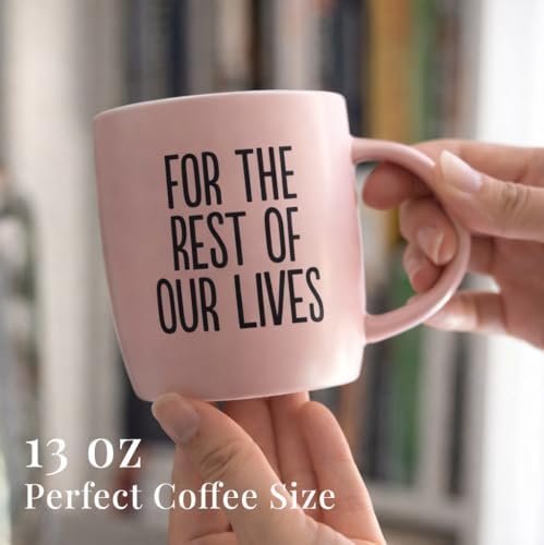 Triple Gifffted Lets Have Coffee Together Coffee Mug Set, Engagement Wedding Gifts for Couple, Bride and Groom Newlywed Bridal Shower, His and Hers, Mr and Mrs, Christmas, Valentine’s, Ceramic 380ML - Image 4