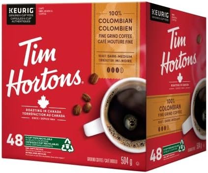 Tim Hortons Colombian Coffee, Keurig K-Cup Pods, Medium Roast. - Style : Colombian - Flavour Name : Unflavored - Size : 48 count (Pack of 1) - Image 9