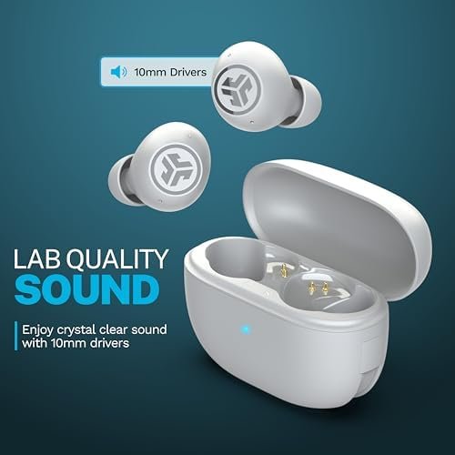 JLab Go Pop ANC, True Wireless Earbuds, Active Noise Cancelling, Bluetooth Earbuds with Charging Case, - Colour Name : White - Image 4