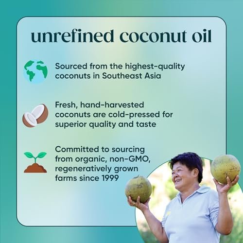 Nutiva Organic Coconut Oil, 444 ml - USDA Organic Cold Pressed Unrefined Extra Virgin Coconut for Cooking, Skin, Hair, Massage, and Oil Pulling. Contains Natural MCT - Size : 0.444 l (Pack of 1) - Image 7