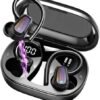 Wireless Earbuds, 50H Bluetooth 5.4 Headphones Sport, Bluetooth Earbuds with ENC Noise Canceling, HiFi Stereo Sound Wireless Earphones with Earhooks, IP7 Waterproof Ear Buds - Colour Name : Black