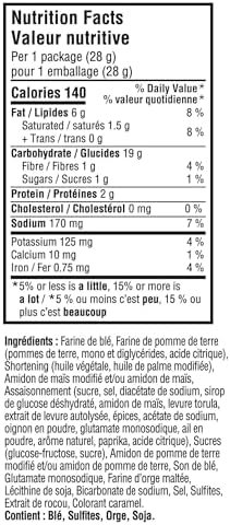 CRISPERS, All Dressed Flavour, 18 Individually Wrapped Snack Packs, Bulk Lunch School Snacks, Value Pack, Is It a Chip or a Cracker, 504 g (28 g bags each) - Image 3