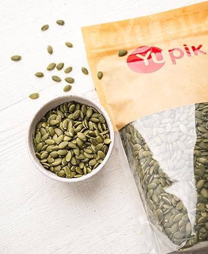 Yupik Organic Raw Pumpkin Seeds, No Shell, 1 kg, Gluten-Free, Non-GMO, Kosher, Vegan, Shelled Pepitas, Salt-Free, Plant-Based Protein, Source of Fiber, Healthy Snacks, Ideal for Baking & Topping - Size : 1 kg (Pack of 1) - Style : Pumpkin Seeds - Image 6