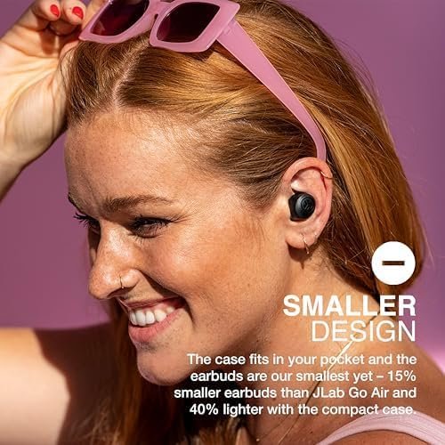 JLab Go Air Pop+ True Wireless Earbuds - Compact, Powerful Audio - Colour Name : Black - Style : Pop+ - Image 3