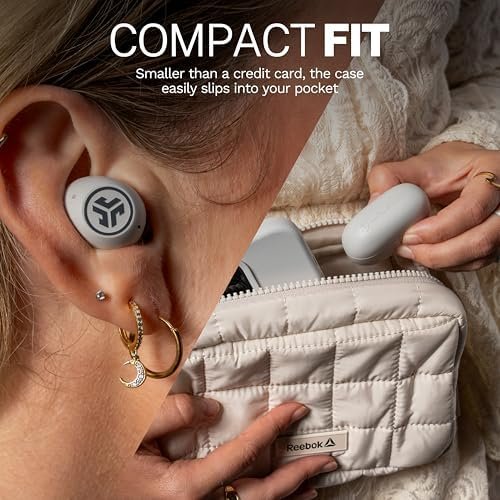 JLab Go Pop ANC, True Wireless Earbuds, Active Noise Cancelling, Bluetooth Earbuds with Charging Case, - Colour Name : White - Image 6