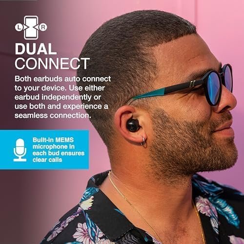 JLab Go Air Pop+ True Wireless Earbuds - Compact, Powerful Audio - Colour Name : Black - Style : Pop+ - Image 4