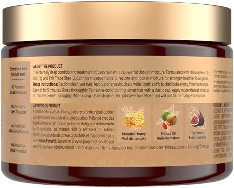 SheaMoisture Intensive Hydration Masque Manuka Honey & Mafura Oil, 326g - Image 3