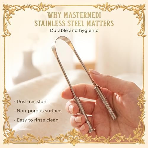 MasterMedi Tongue Scraper with Case (Single Pack (with Travel Case) - Size : Small - Image 4