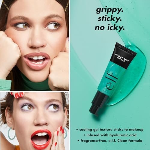 e.l.f. Power Grip Primer, Gel-Based, Hydrating Face Primer for Smoothing Skin - Size : 24 ml (Pack of 1) - Image 3