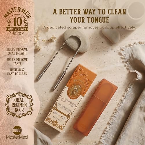 MasterMedi Tongue Scraper with Case (Single Pack (with Travel Case) - Size : Small - Image 3