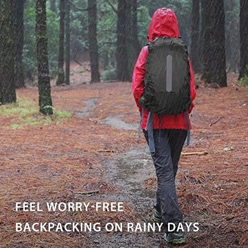 2 Pack Waterproof Rain Cover for Backpack, Backpack Rain Cover with Reflective Strip - Colour Name : 1 Pcs Black + 1 Pcs Yellow - Size : S (For 15L-25L backpack ) - Image 7