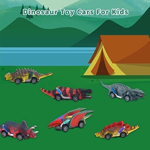 Dinosaur Toy Pull Back Cars, 6 Pack Dino Kids Toys for 3 Year Old Boys and Toddlers, Boy Toys Pull Back Toy Cars for Age 3,4,5 and Up - Style : Dinosaur Toys 4Pack - Image 7