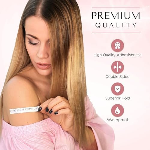 Double Sided Tape for Clothes, Body and Fashion Tape (75 Pack) | Clothing and Hem Adhesive for Women, No Sew No Iron, Strong Fabric Adhesive for Skin for All Shades and Sensitivity, Includes Tin Box ; Accessories - Size : 75 Pack - Image 6
