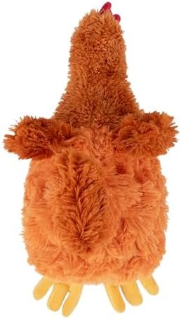 Best Pet Supplies Chicken Crinkle Plush Dog Toys for Interactive Play, Puppy and Senior Indoor Play, Colorful Chicken Toy Shape, Cute and Cuddly - Crinkle Chicken - Color Name: (Brown) - Size : Large - Image 3