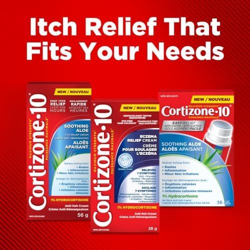 Cortizone-10 Eczema Relief Cream, Maximum Strength 1% Hydrocortisone, 28g | Fast-Acting, Anti-Itch Cream, Relieves Itching Associated with Minor Skin Irritations, Inflammation, Rashes due to Eczema ; Personal Care - Image 9