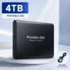 4TB External SSD Portable Hard Drive USB 3.0 Type-C Fast Storage Plug Play for Laptop Mac PC Student Daily Use -  Color : Black 4T