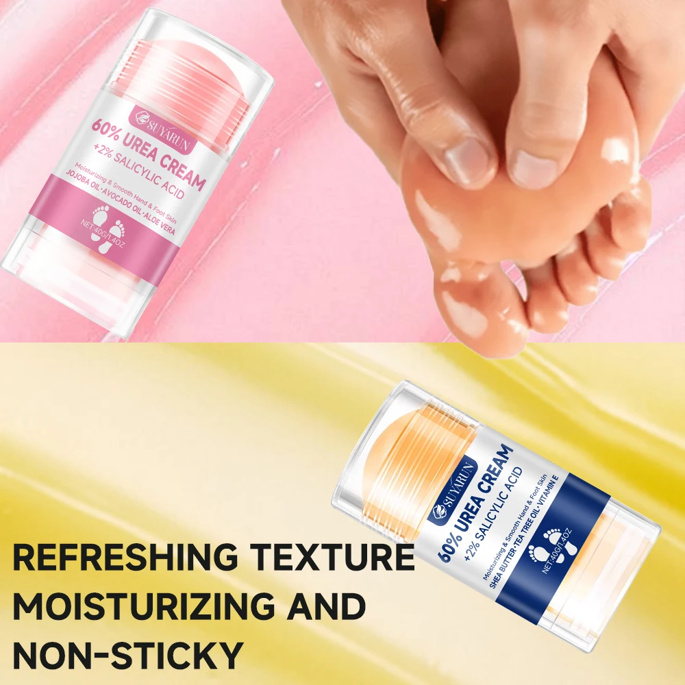 SUYARUN 60% Urea Foot Cream Stick - Moisturizing & Exfoliating, Cracked Heel Repair, Deep Hydration for Dry Feet, Long Protection - Image 3