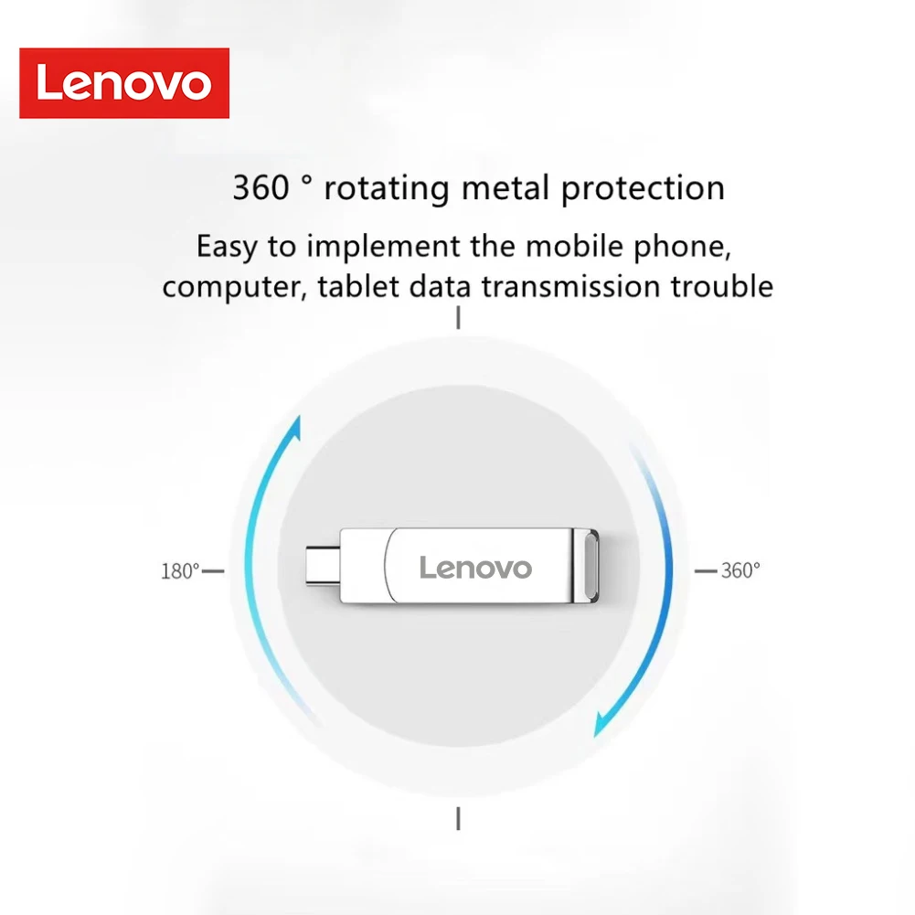 Lenovo Flash drive 512GB 256GB 128GB 64GB 32GB Type C USB 3.0 Memory Mini Usb Stick Dual C Pendrive for Andriods SmartPhone PC - Image 6