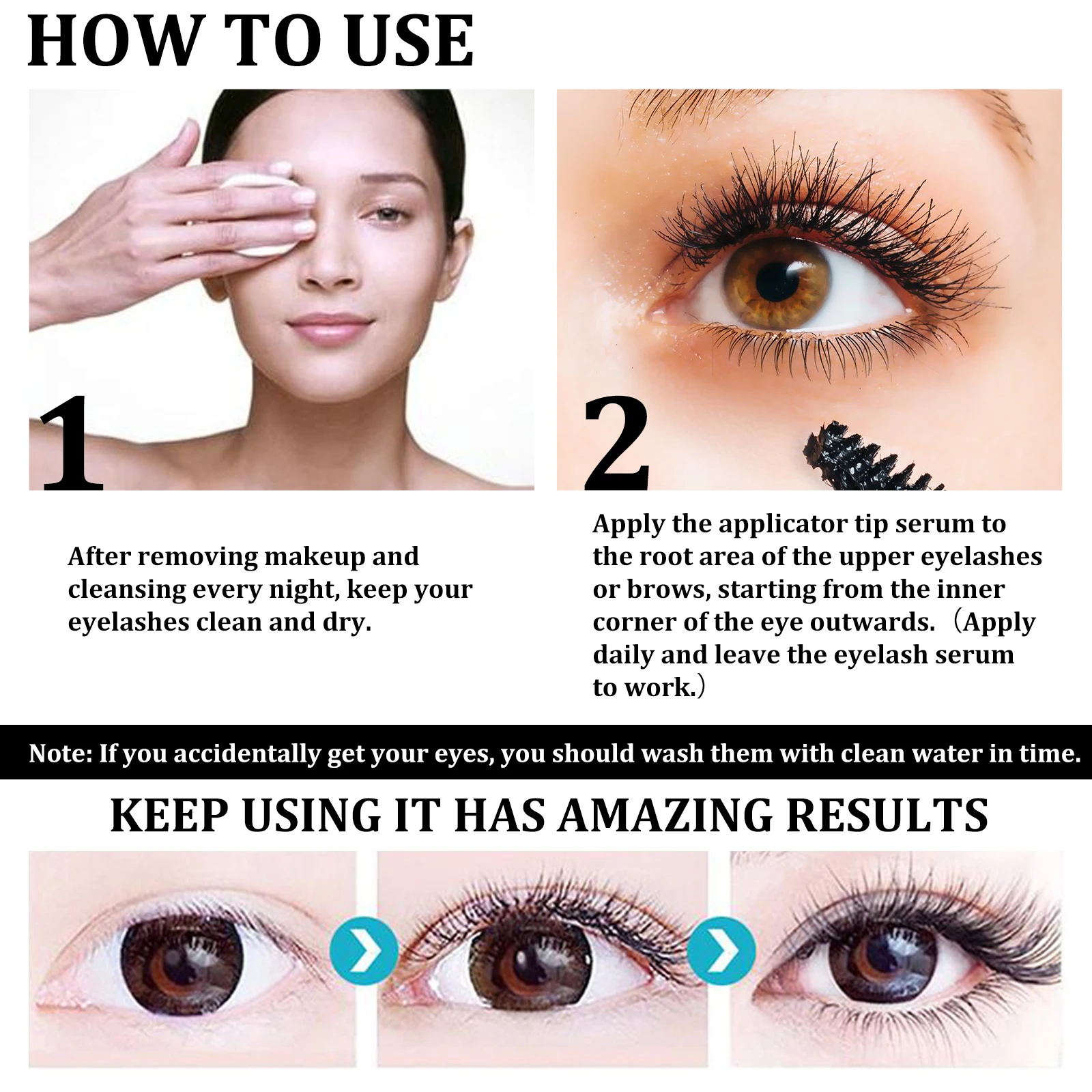 EELHOE Eyelash Eyebrow Growth Serum Moisturize Nutrient Eyelash Liquid Longer Fuller Thicker Lashes Natural Eyelash Care Serum - Image 5