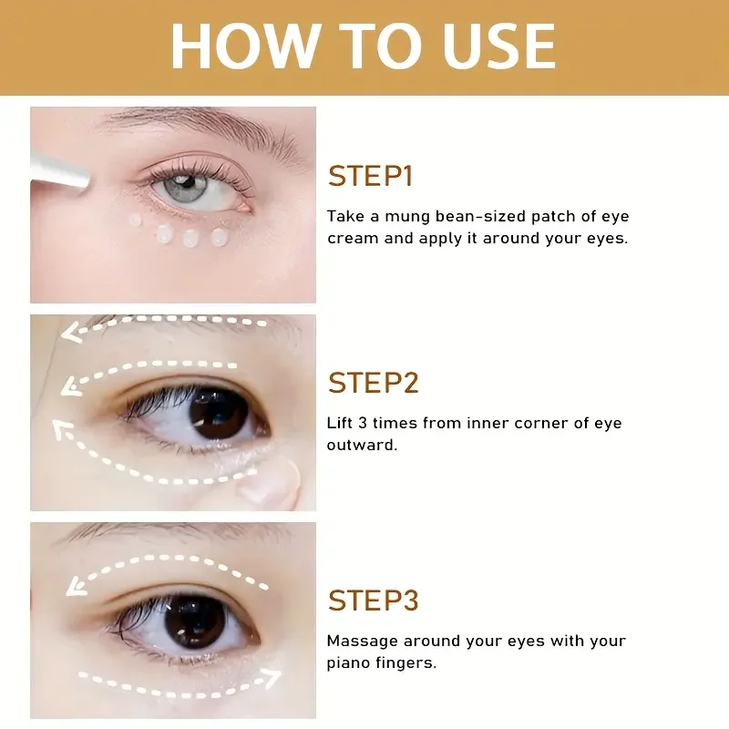 Collagen Eye Cream Skincare Anti Dark Circles Eye Bags Firming Moisturizing Skincare Eyes Cream Skin Care for Eyes - Image 6